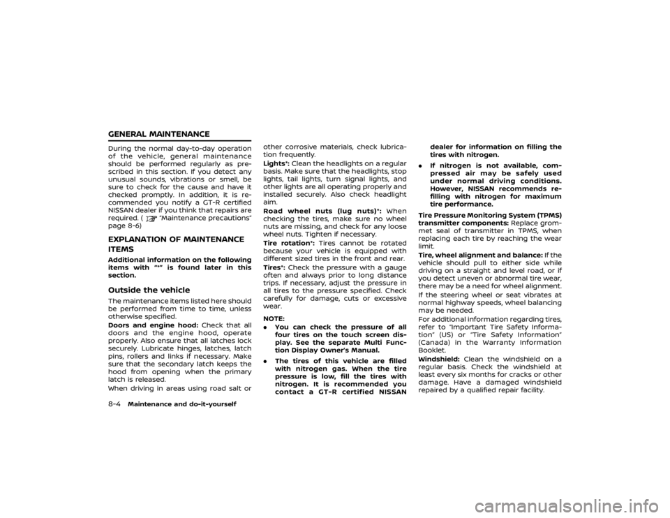NISSAN GT-R 2019  Owners Manual 