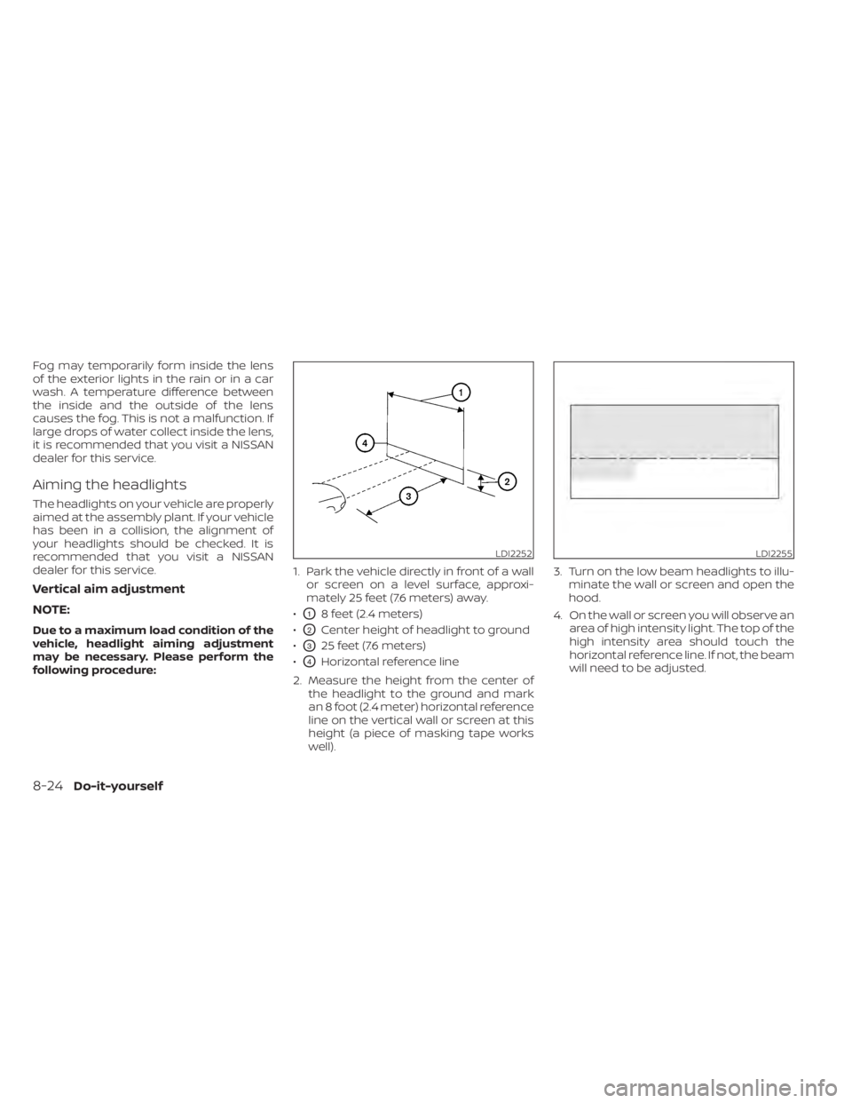 NISSAN NV200 2022  Owners Manual LDI2252LDI2255
8-24Do-it-yourself 