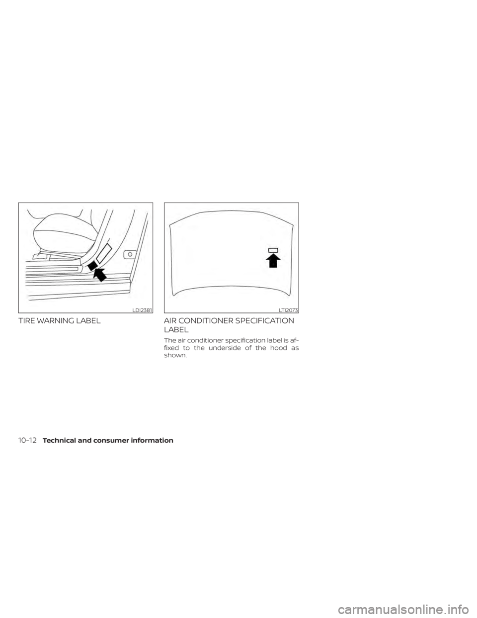 NISSAN NV200 2022  Owners Manual LDI2381LTI2073
10-12Technical and consumer information 