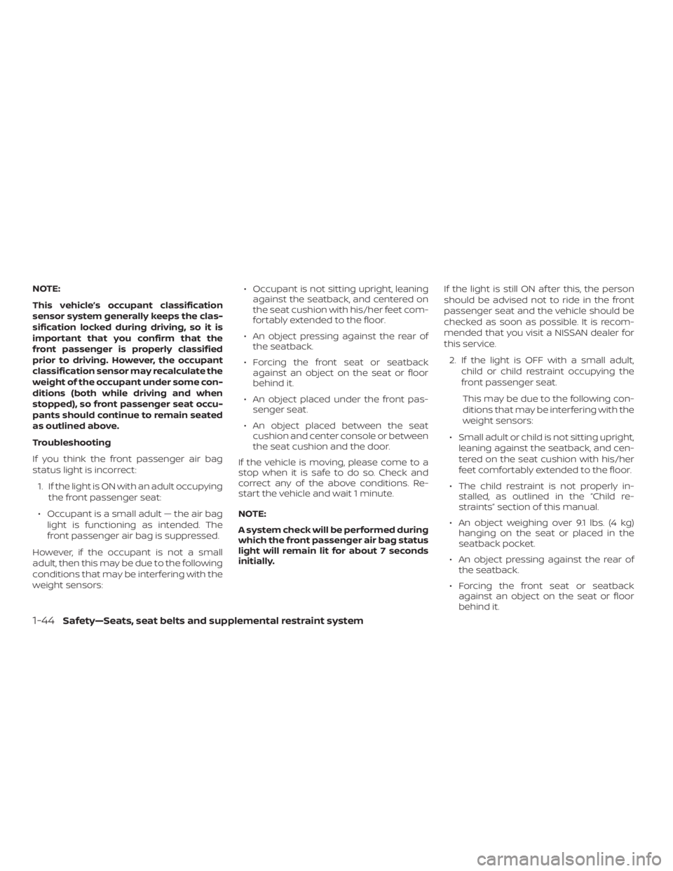 NISSAN NV200 2020  Owners Manual 