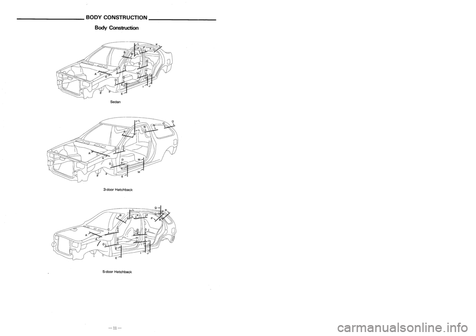 NISSAN ALMERA N15 1995  Service Manual BODYCONSTRUCTION _

------------

BodyConsb"uction. REPLACEMENT
OPERATIONS _

------------

Hoodledge(PartialReplacement)
(Work afterradiator coresupport hasbeen removed.)
114AUnit:mm
Before
insta