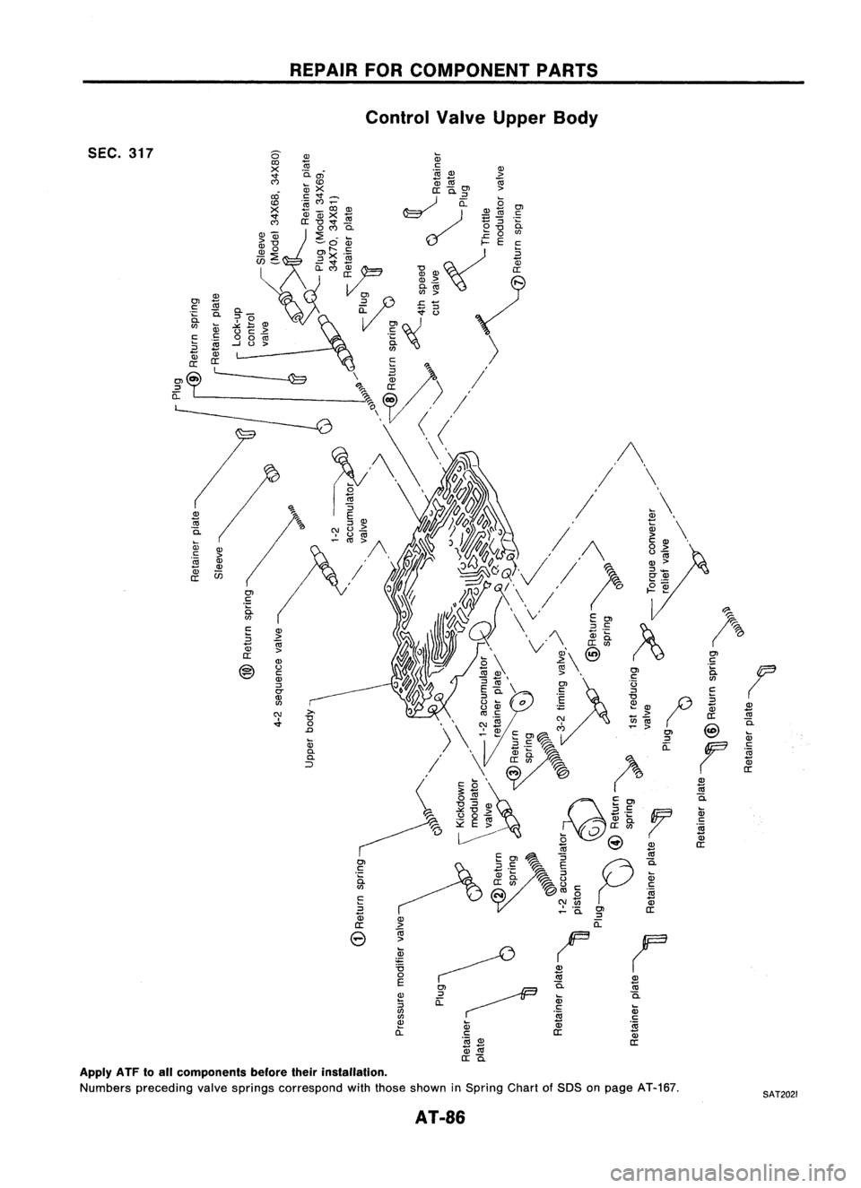 NISSAN ALMERA N15 1995  Service Manual REPAIRFORCOMPONENT PARTS
Control ValveUpper Body
SEC. 317
OJ
Ql

c: 
Cil

.~ 
c.

(J) 
iii 
>

u 
c:
c: c:

00
<ii

Z 
~
-J

u

>

Ql

c:~

5

~ 
<ii

>

a: 
Ql

@ 
U

c:

Ql

::J

0-

Ql

(J)

C\I

.