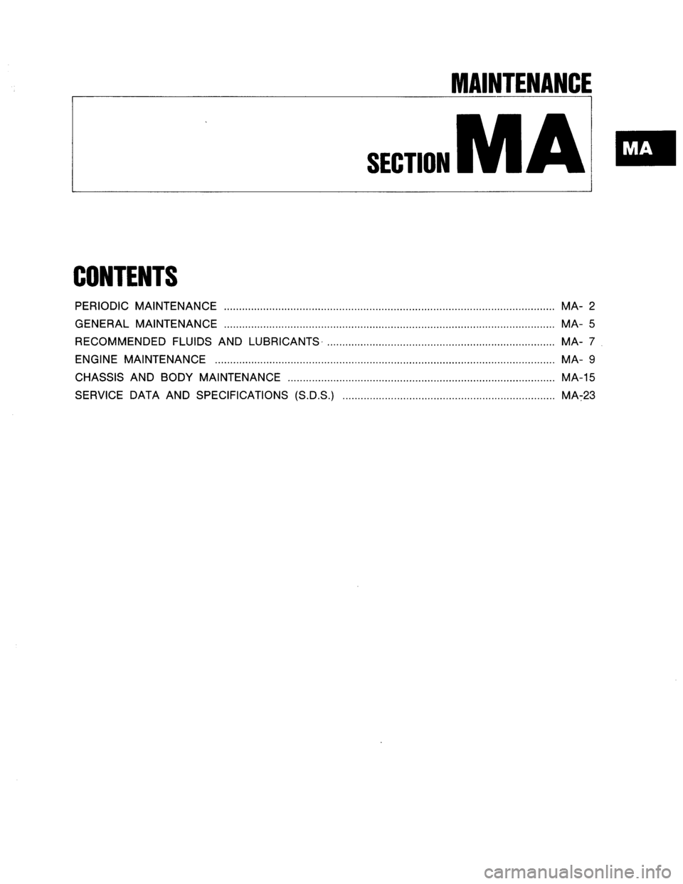 NISSAN AXXESS 1990  Service Repair Manual 