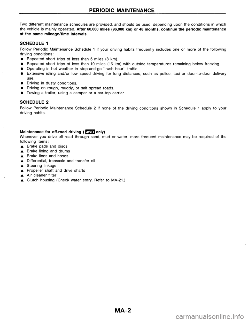 NISSAN AXXESS 1990  Service Repair Manual 