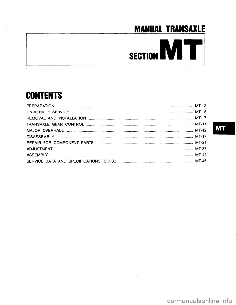 NISSAN AXXESS 1990  Service Repair Manual 