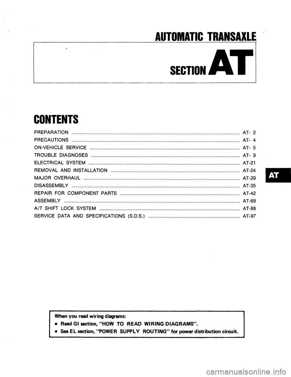 NISSAN AXXESS 1990  Service Repair Manual 