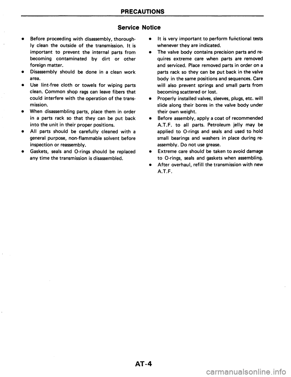 NISSAN AXXESS 1990  Service Repair Manual 