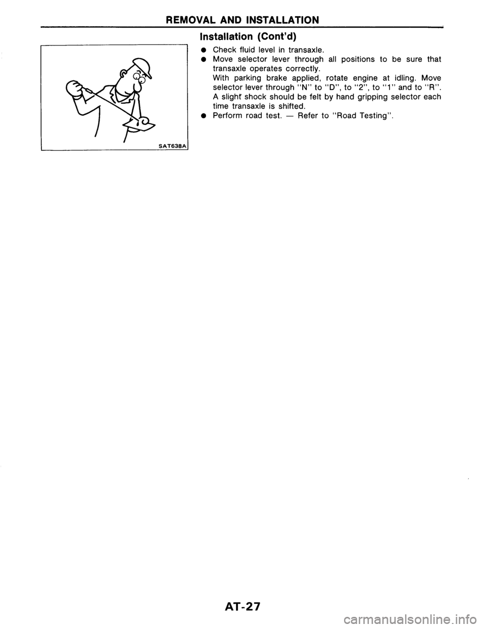 NISSAN AXXESS 1990  Service Repair Manual 
