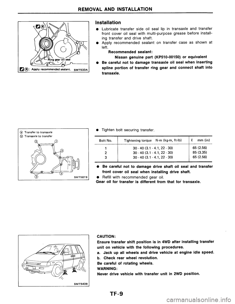 NISSAN AXXESS 1990  Service Repair Manual 