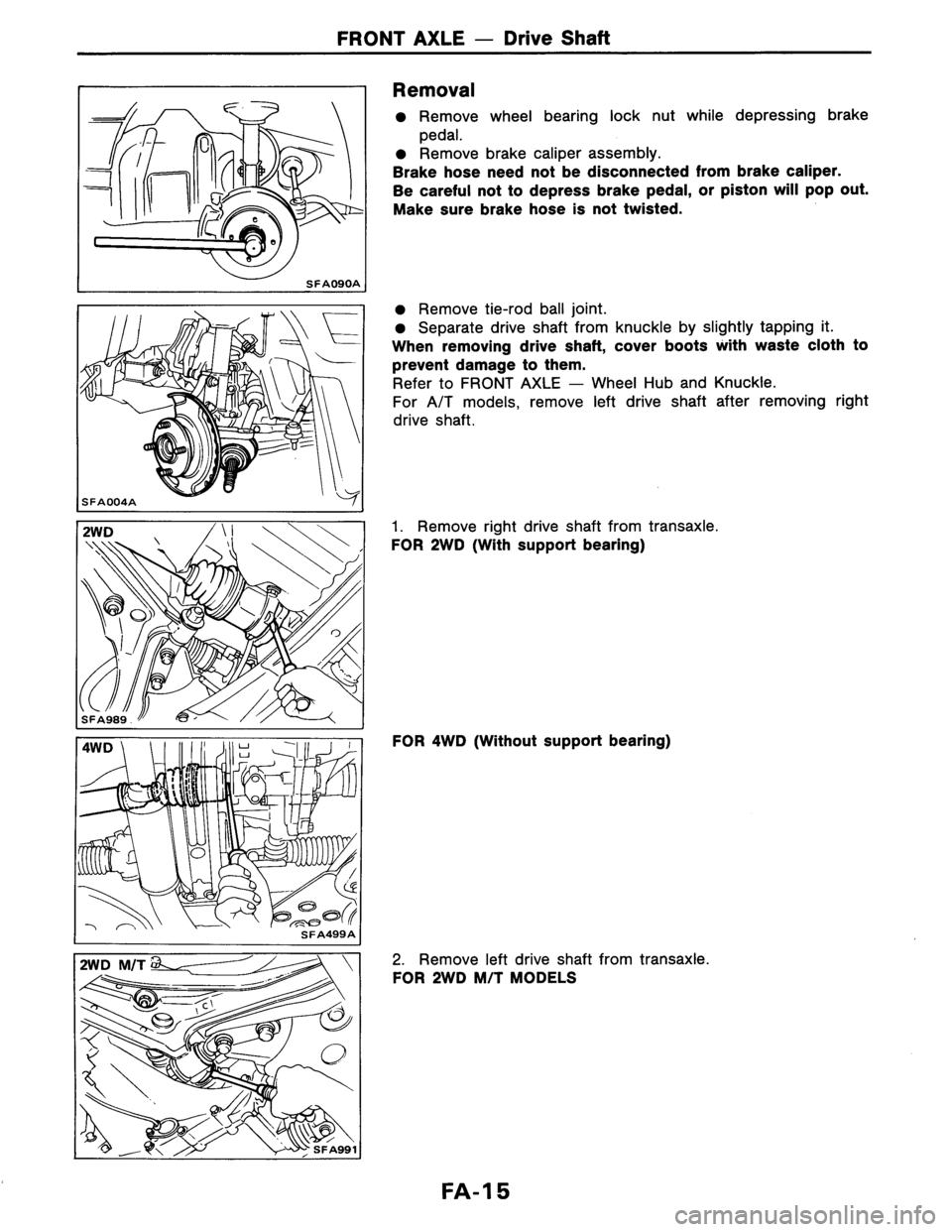NISSAN AXXESS 1990  Service Repair Manual 