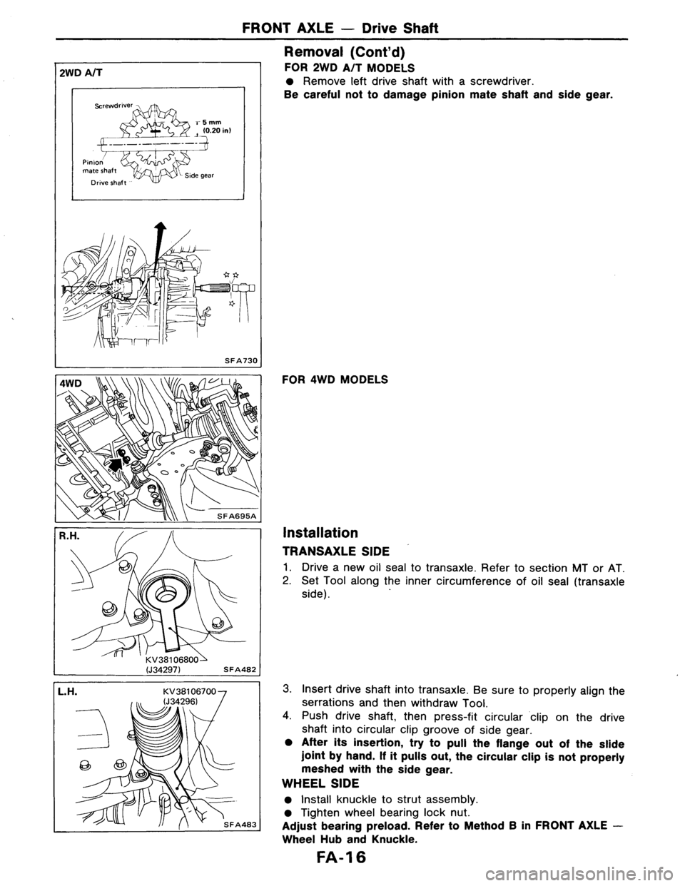 NISSAN AXXESS 1990  Service Repair Manual 