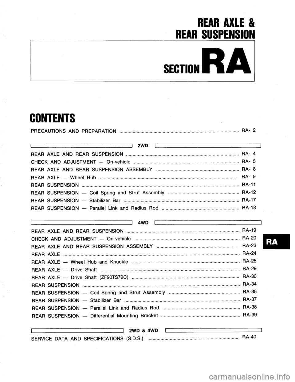 NISSAN AXXESS 1990  Service Repair Manual 