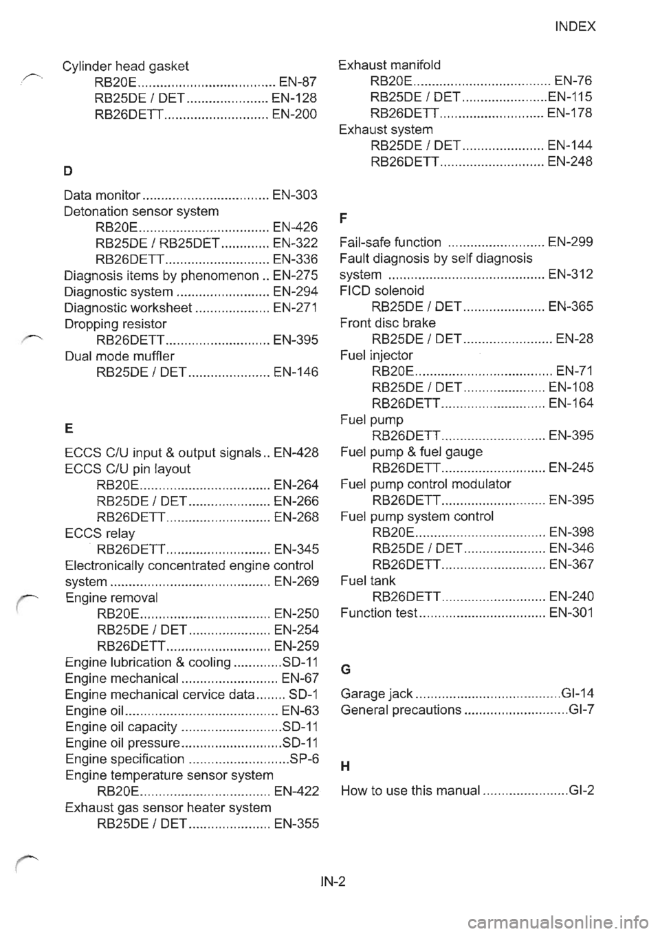 NISSAN GT-R 1993  Service Manual 
