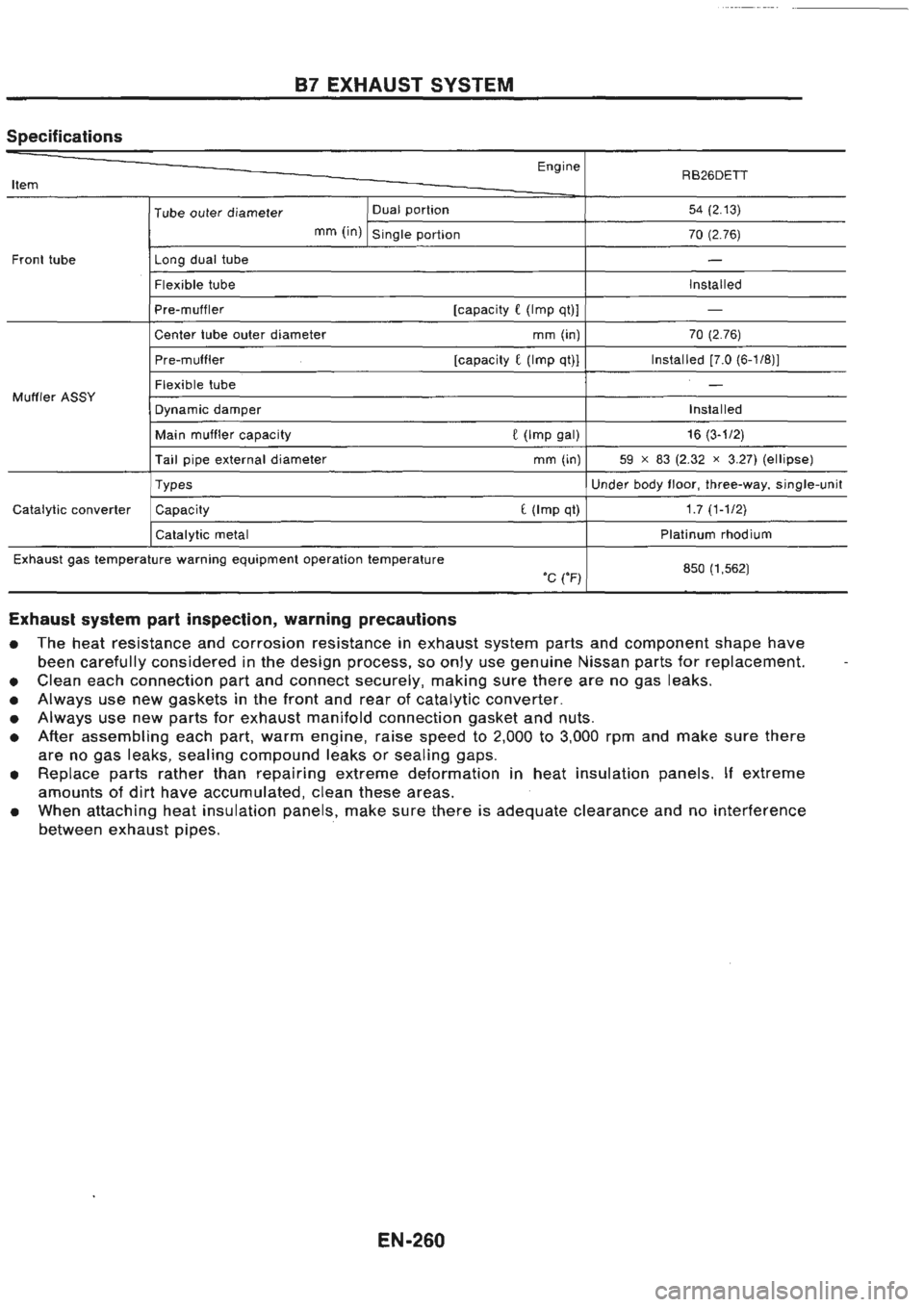 NISSAN GT-R 1989  Service Manual 