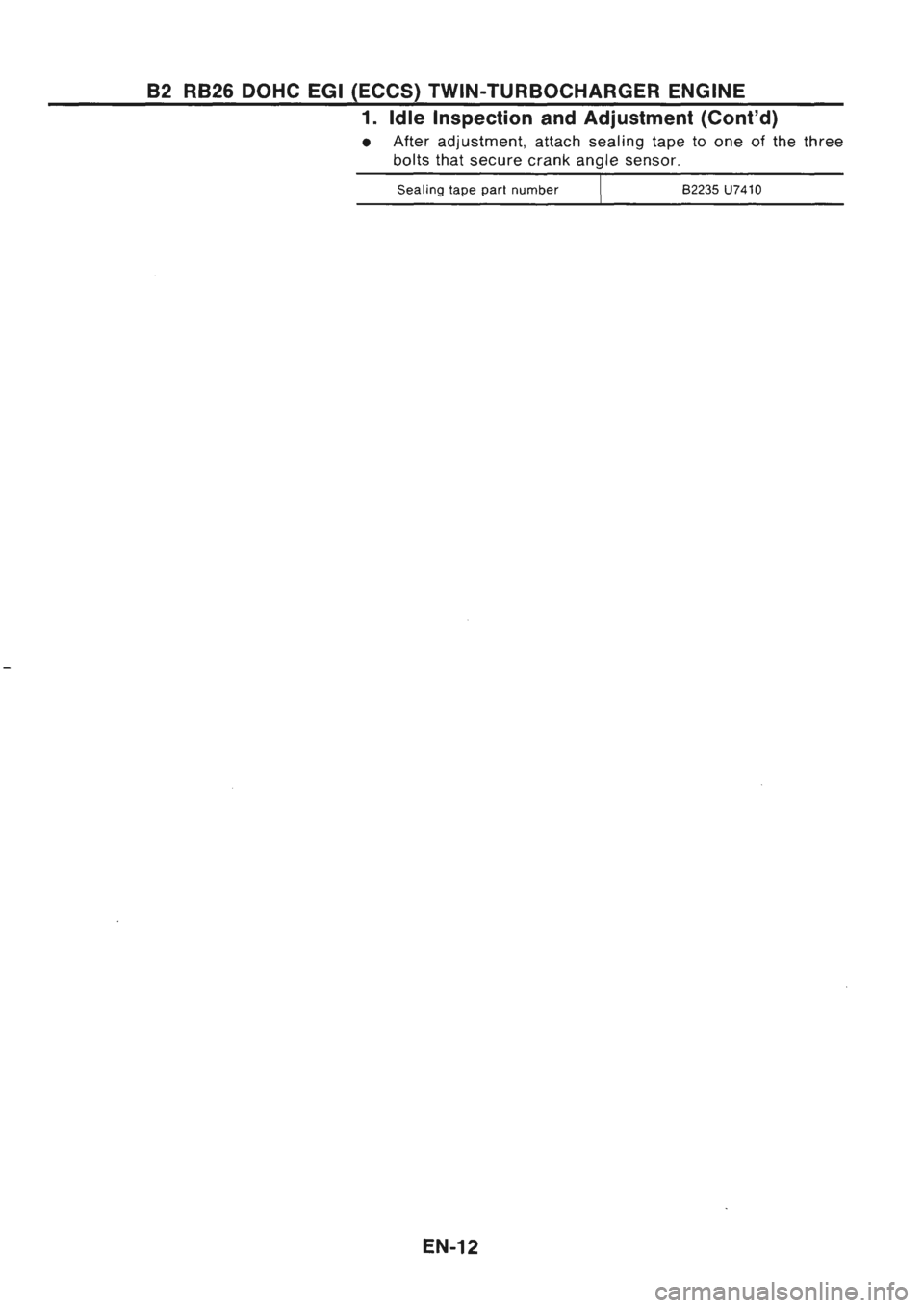 NISSAN GT-R 1989  Service Manual 