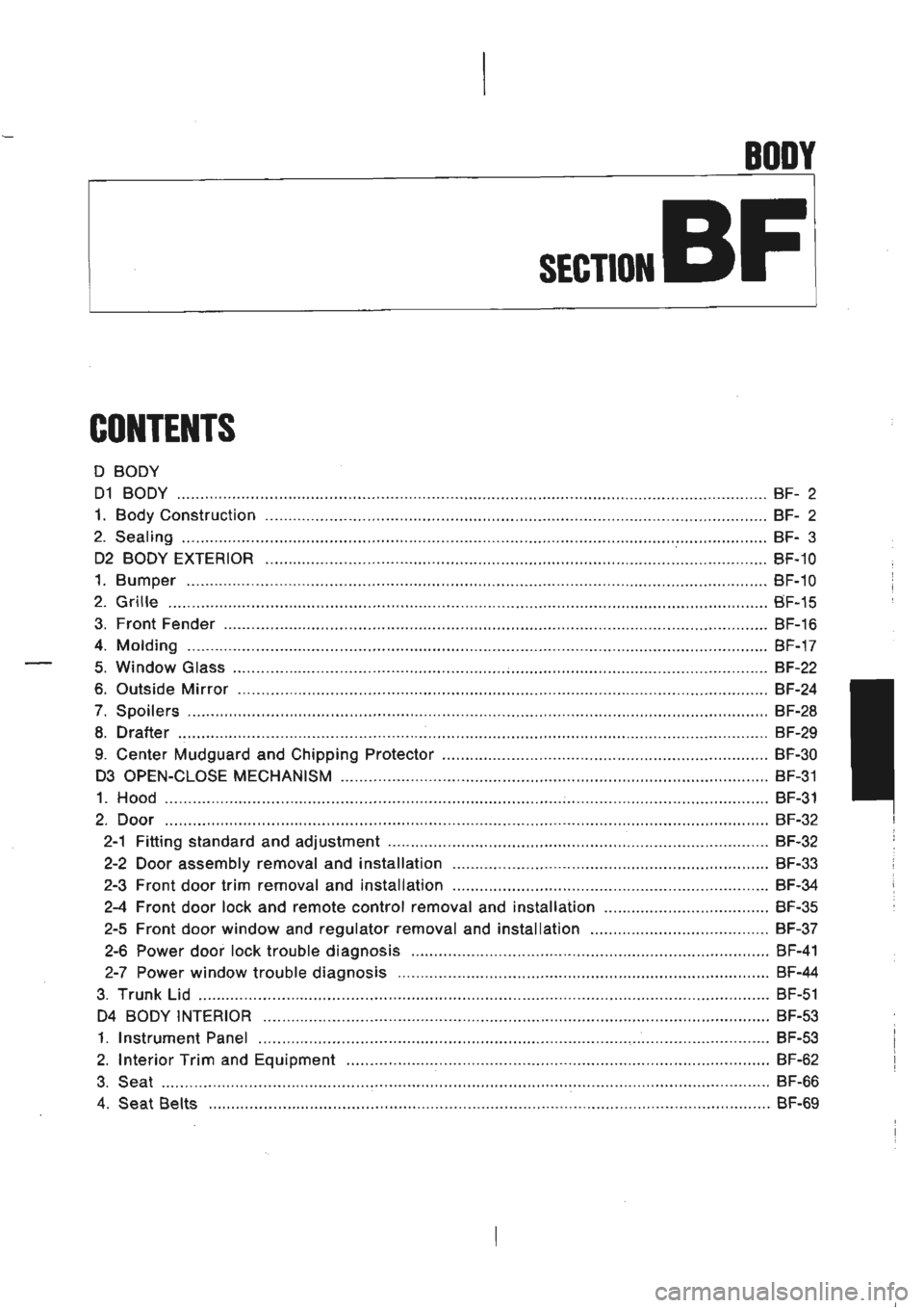 NISSAN GT-R 1989  Service Manual 