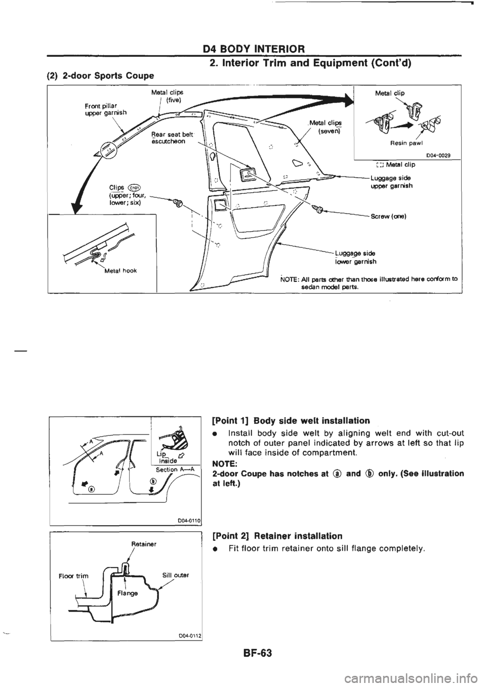 NISSAN GT-R 1989  Service Manual 