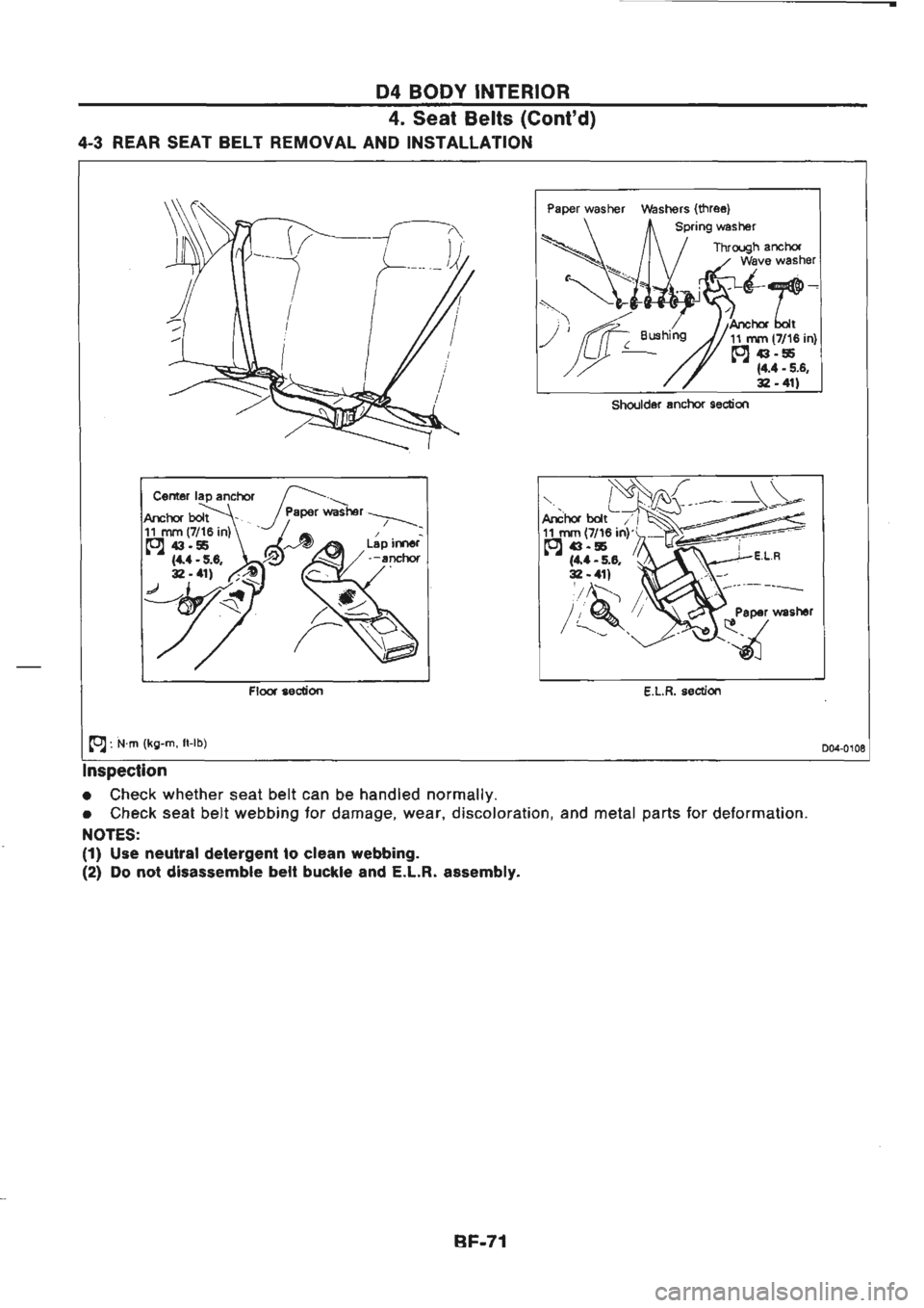 NISSAN GT-R 1989  Service Manual 