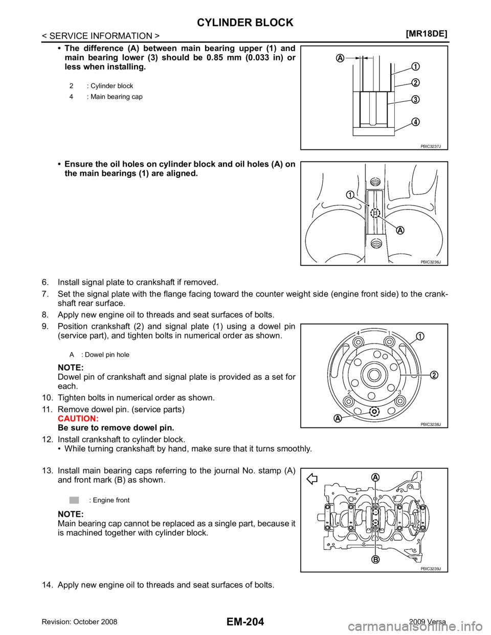 NISSAN LATIO 2009  Service Repair Manual PBIC3236J 