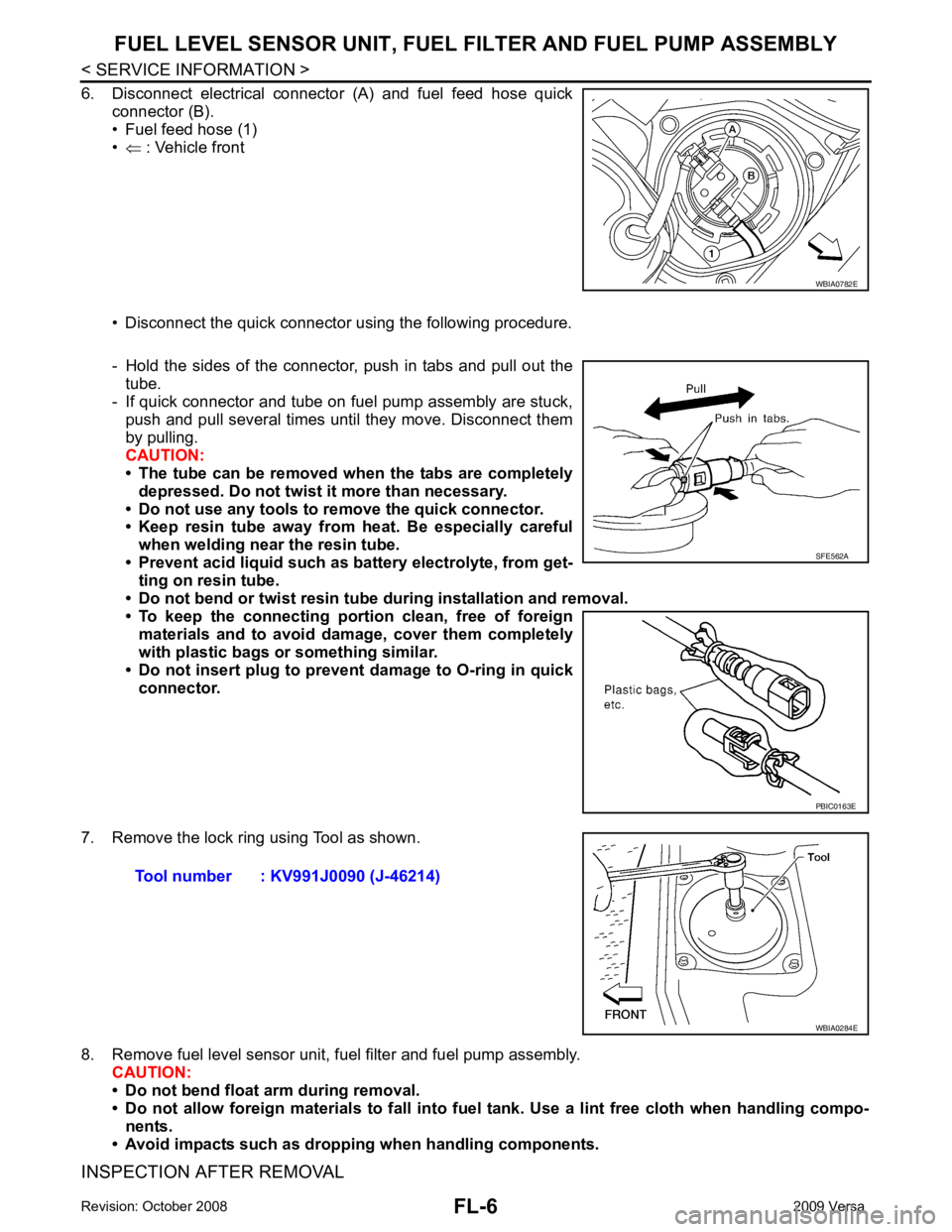 NISSAN LATIO 2009  Service Repair Manual SFE562A 