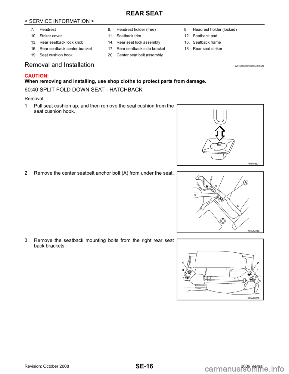 NISSAN LATIO 2009  Service Repair Manual WIIA1287E 