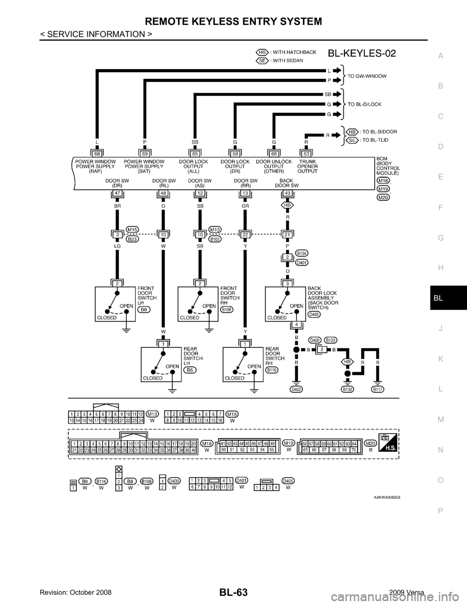 NISSAN LATIO 2009  Service Repair Manual BL
N
O P B 