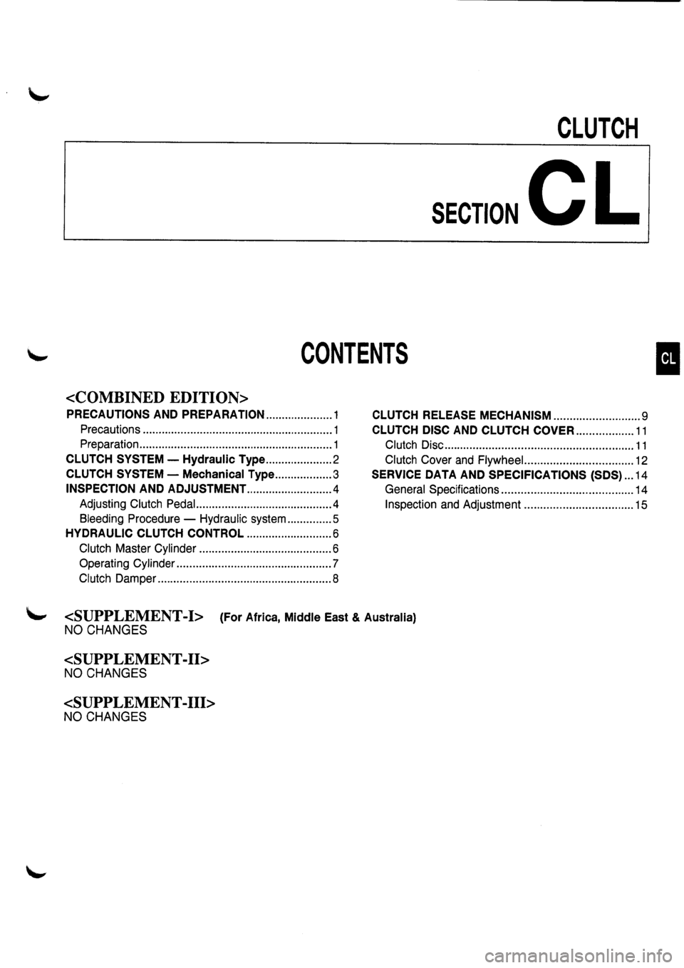 NISSAN PRIMERA 1998  Service Repair Manual 