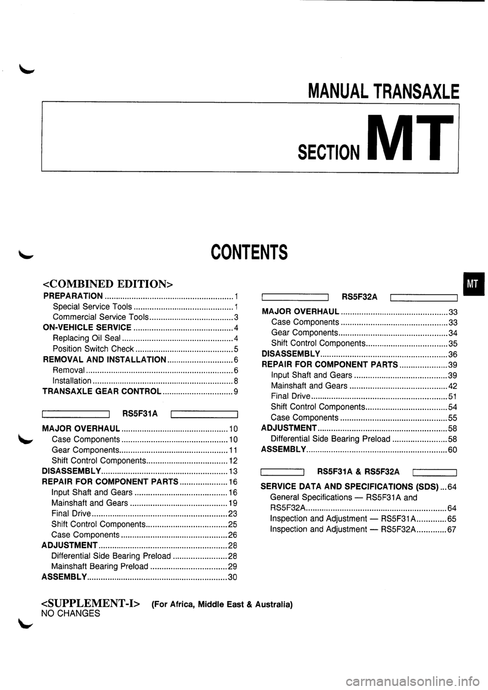 NISSAN PRIMERA 1998  Service Repair Manual 