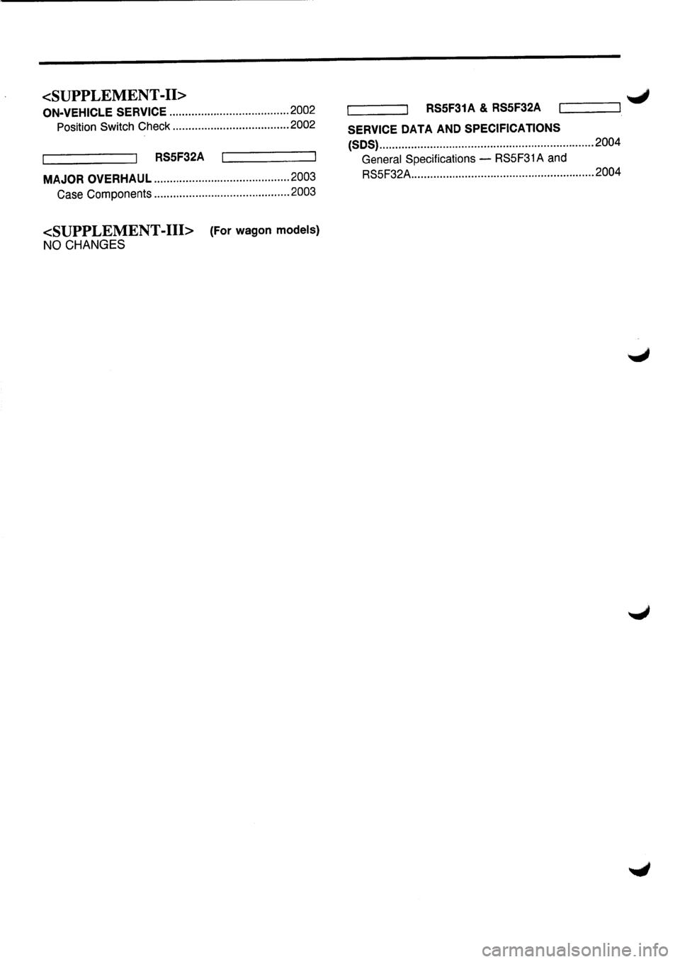 NISSAN PRIMERA 1998  Service Repair Manual 