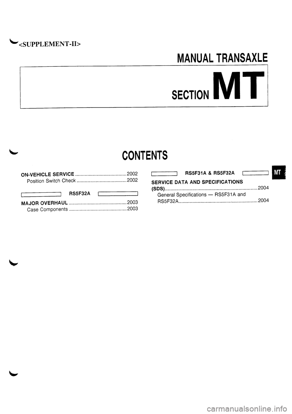 NISSAN PRIMERA 1998  Service Repair Manual 