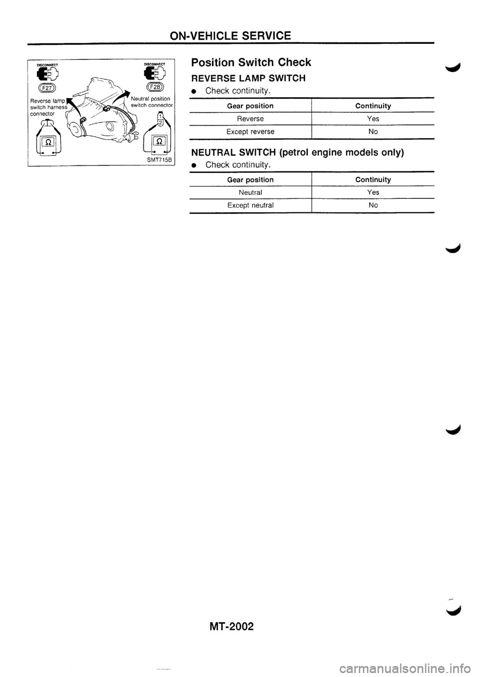 NISSAN PRIMERA 1998  Service Repair Manual 