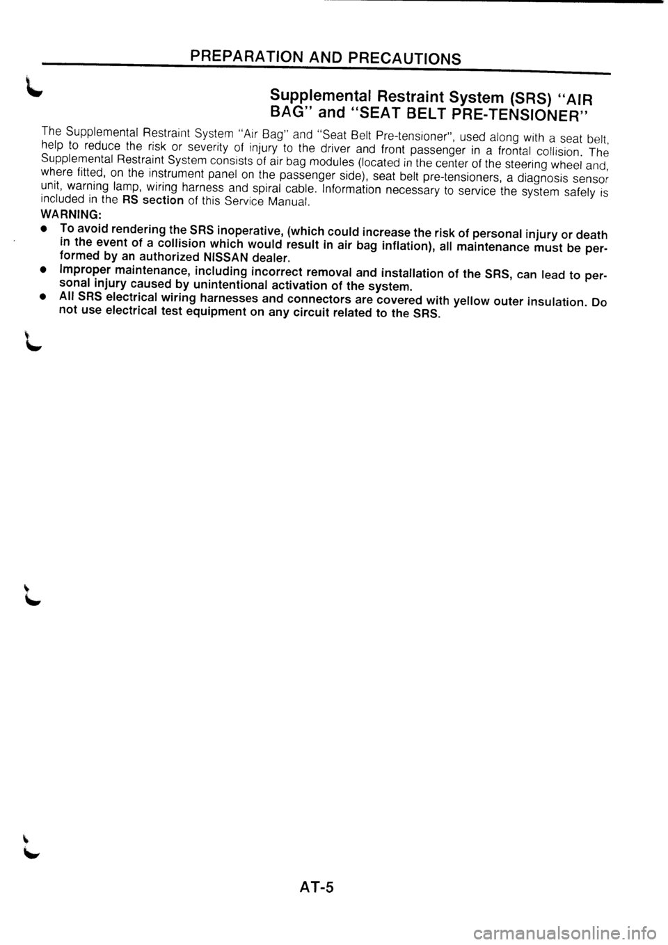 NISSAN PRIMERA 1998  Service Repair Manual 