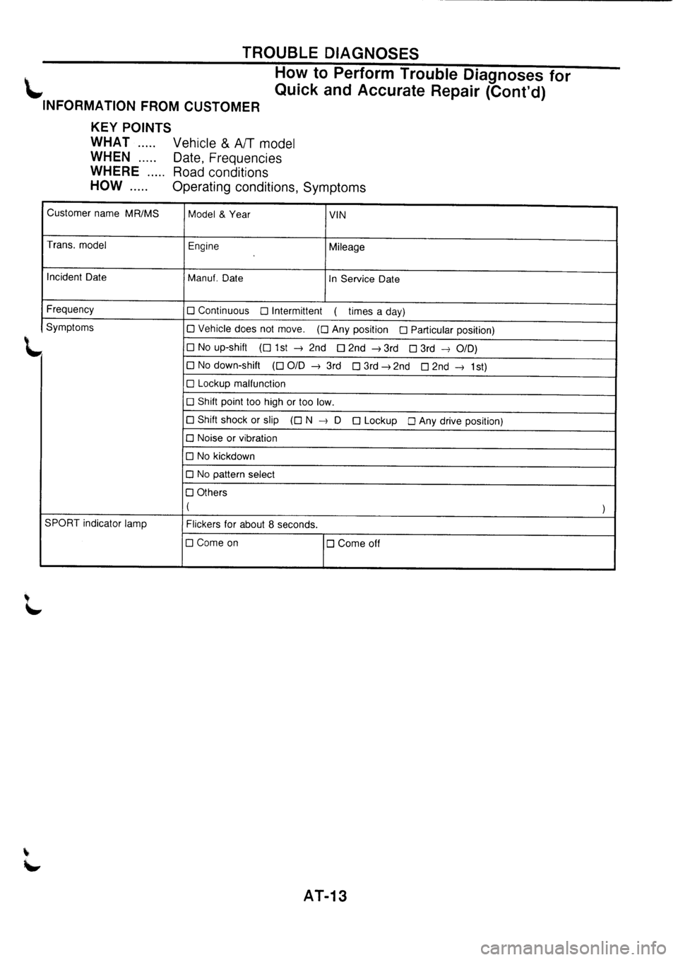 NISSAN PRIMERA 1998  Service Repair Manual 