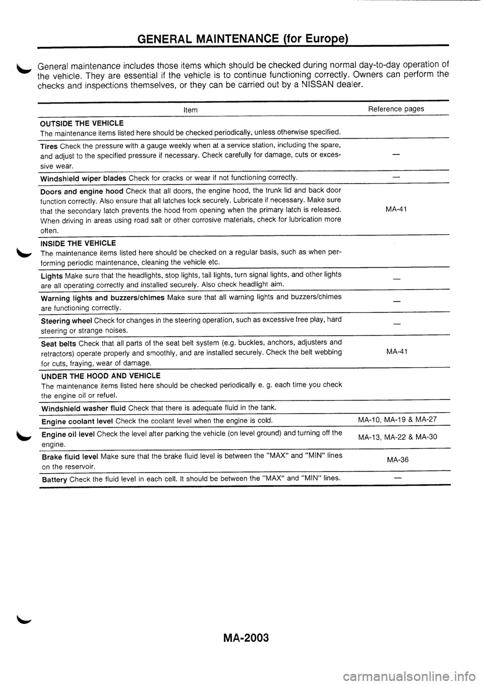 NISSAN PRIMERA 1998  Service Repair Manual 