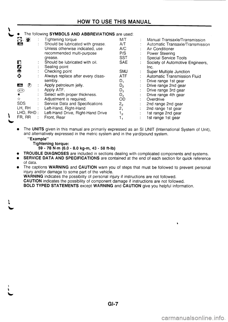 NISSAN PRIMERA 1998  Service Repair Manual 