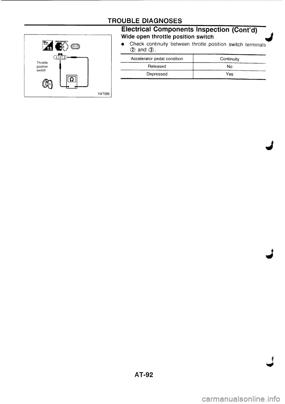NISSAN PRIMERA 1998  Service Repair Manual 