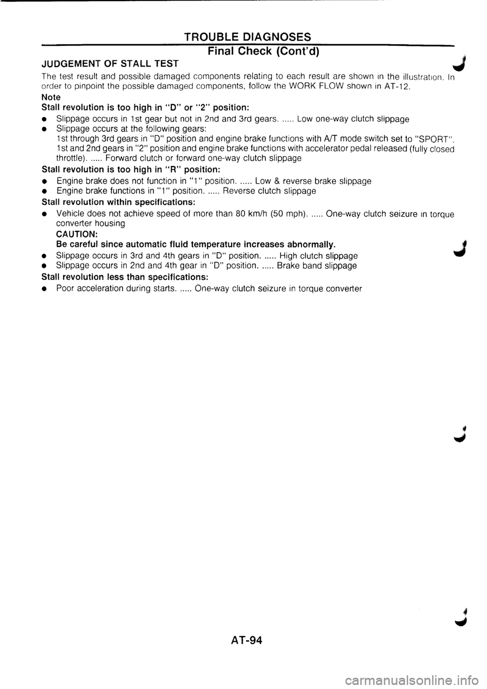NISSAN PRIMERA 1998  Service Repair Manual 