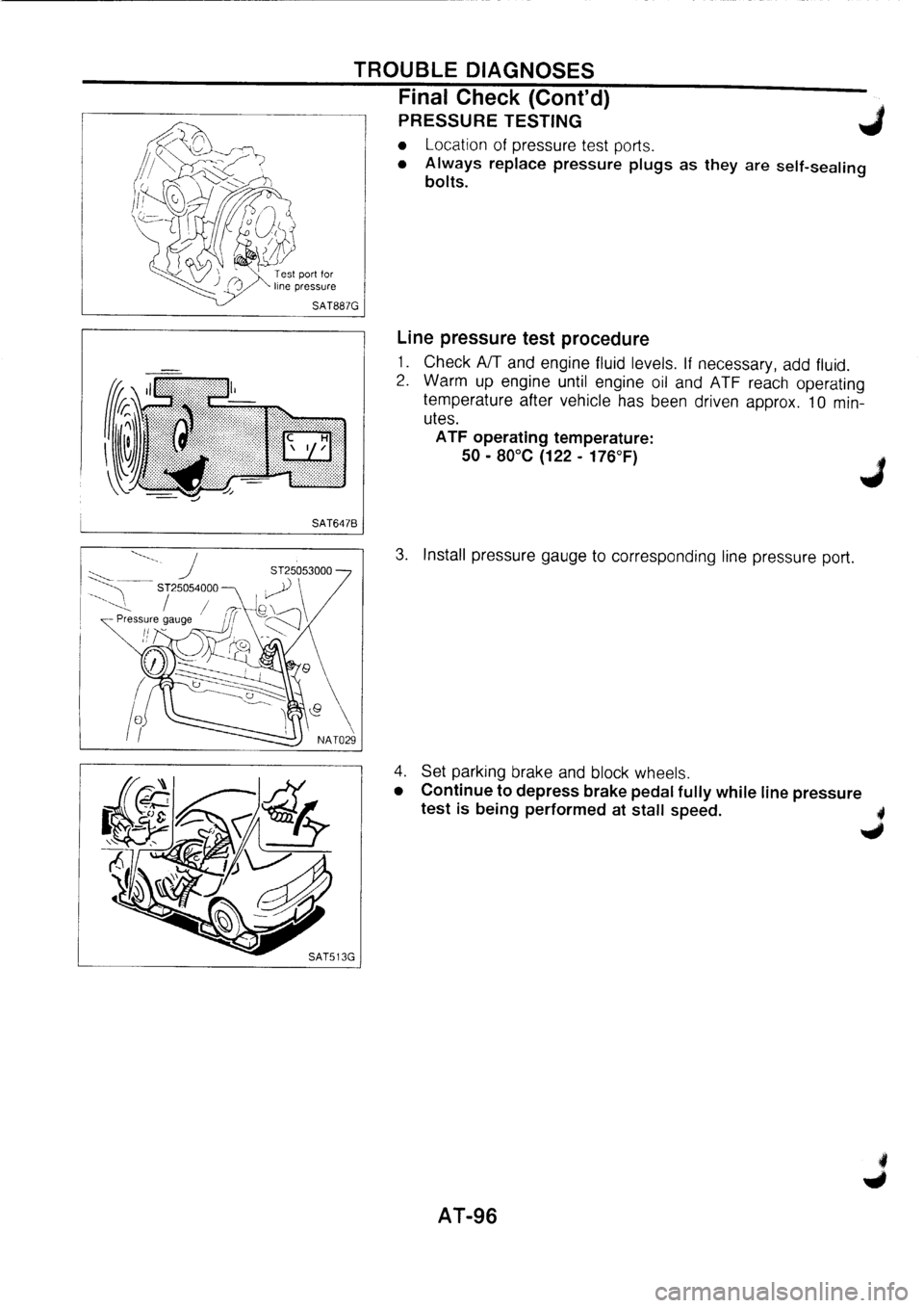 NISSAN PRIMERA 1998  Service Repair Manual 