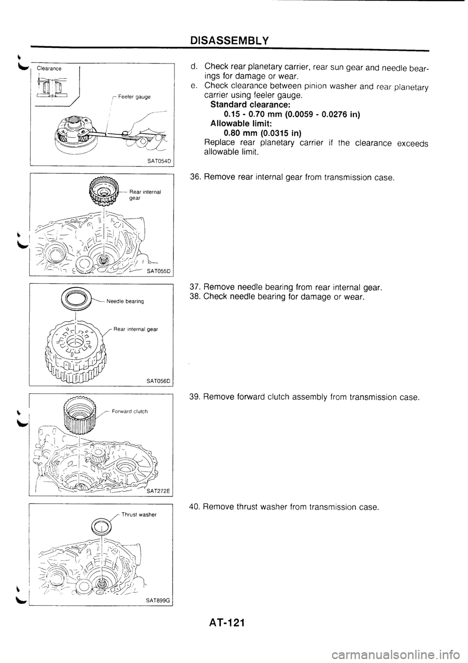 NISSAN PRIMERA 1998  Service Repair Manual 