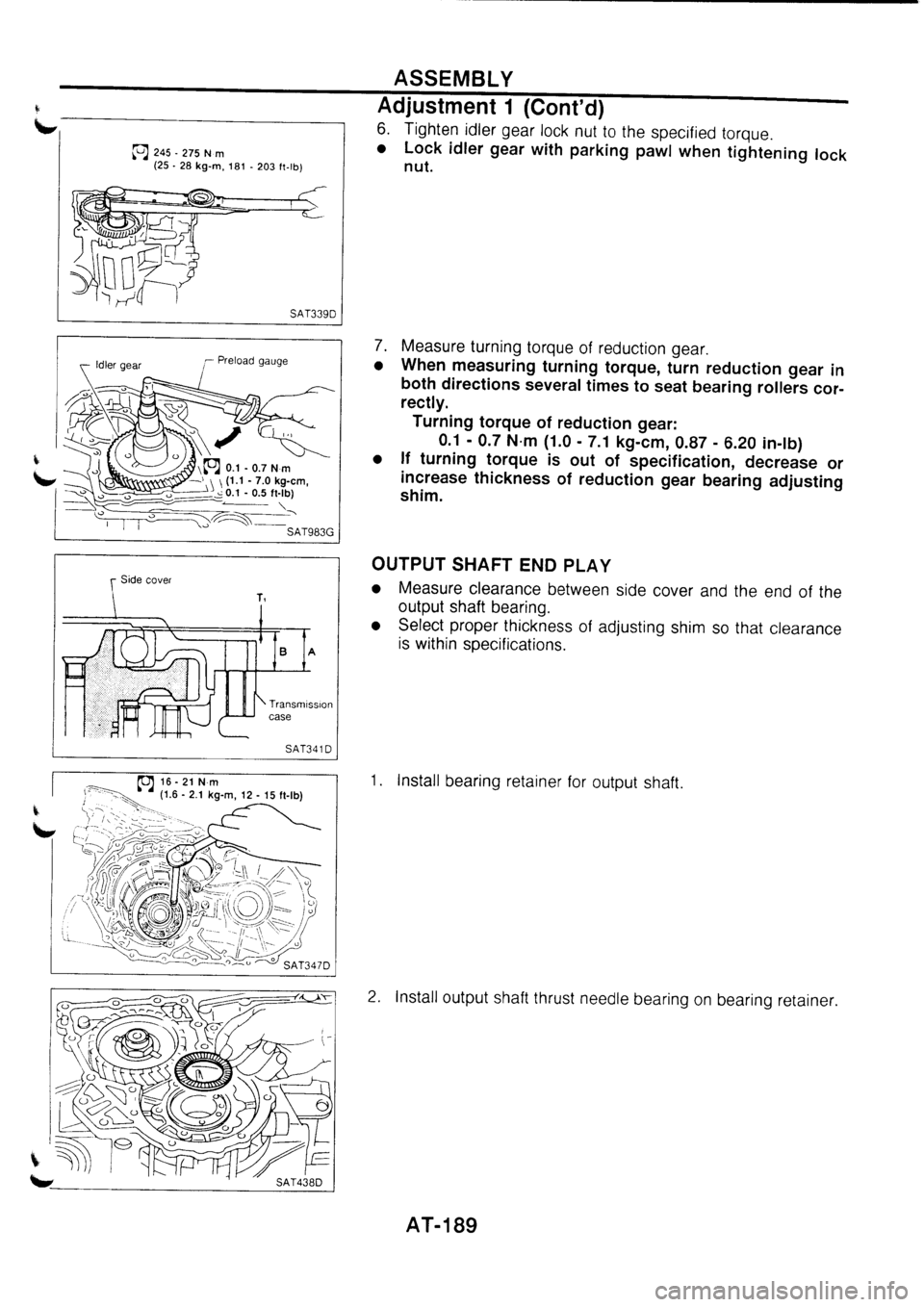NISSAN PRIMERA 1998  Service Repair Manual 