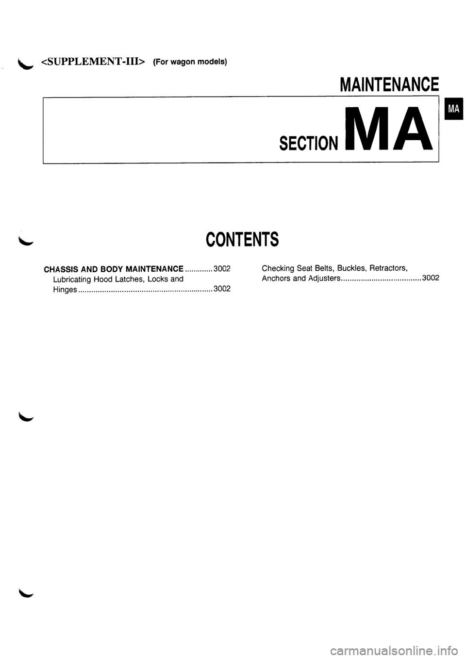 NISSAN PRIMERA 1998  Service Repair Manual 