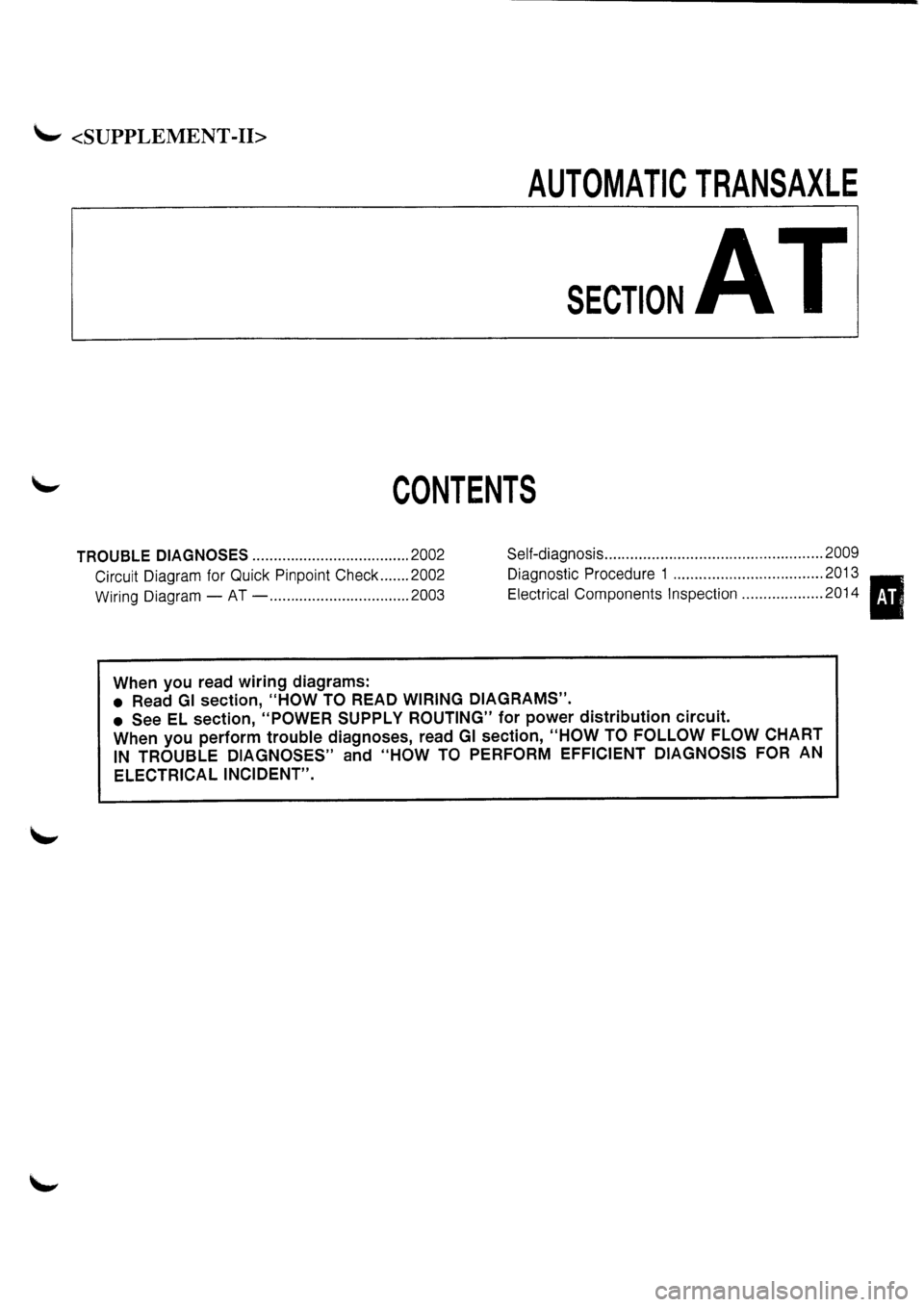 NISSAN PRIMERA 1998  Service Repair Manual 