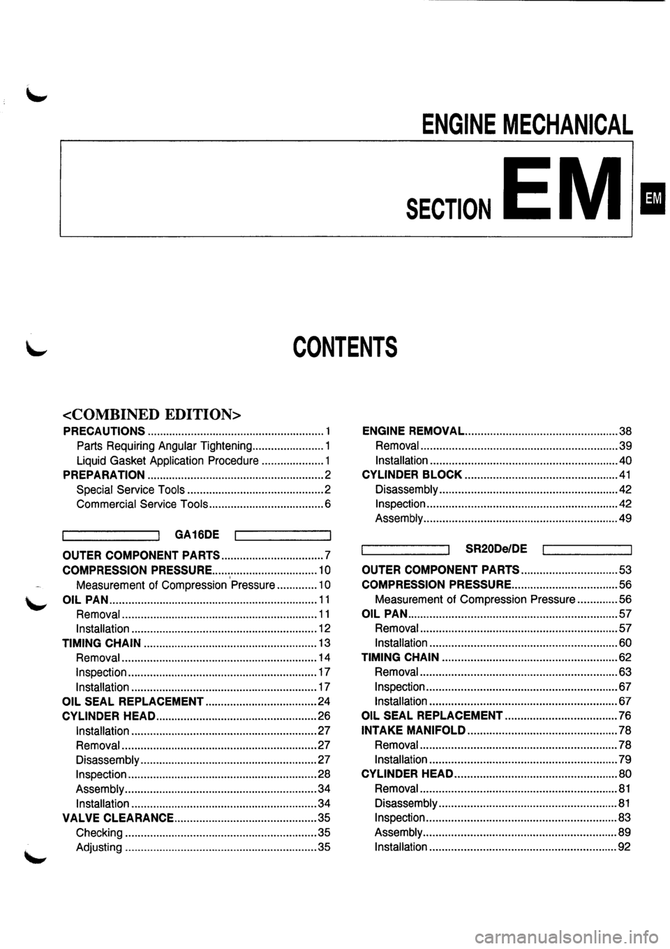 NISSAN PRIMERA 1998  Service Repair Manual 