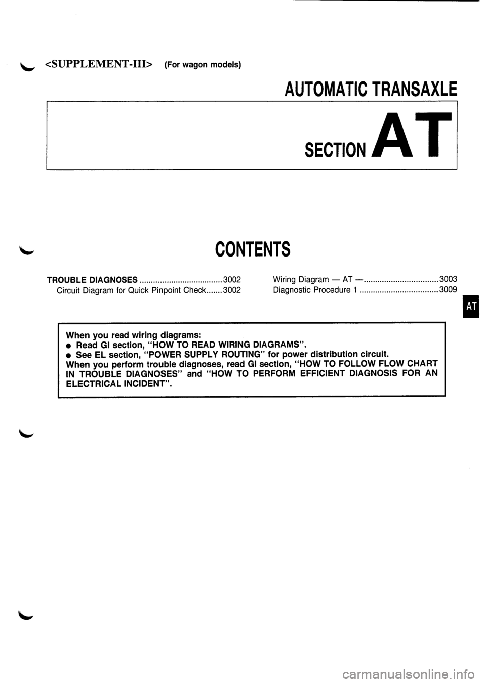 NISSAN PRIMERA 1998  Service Repair Manual 