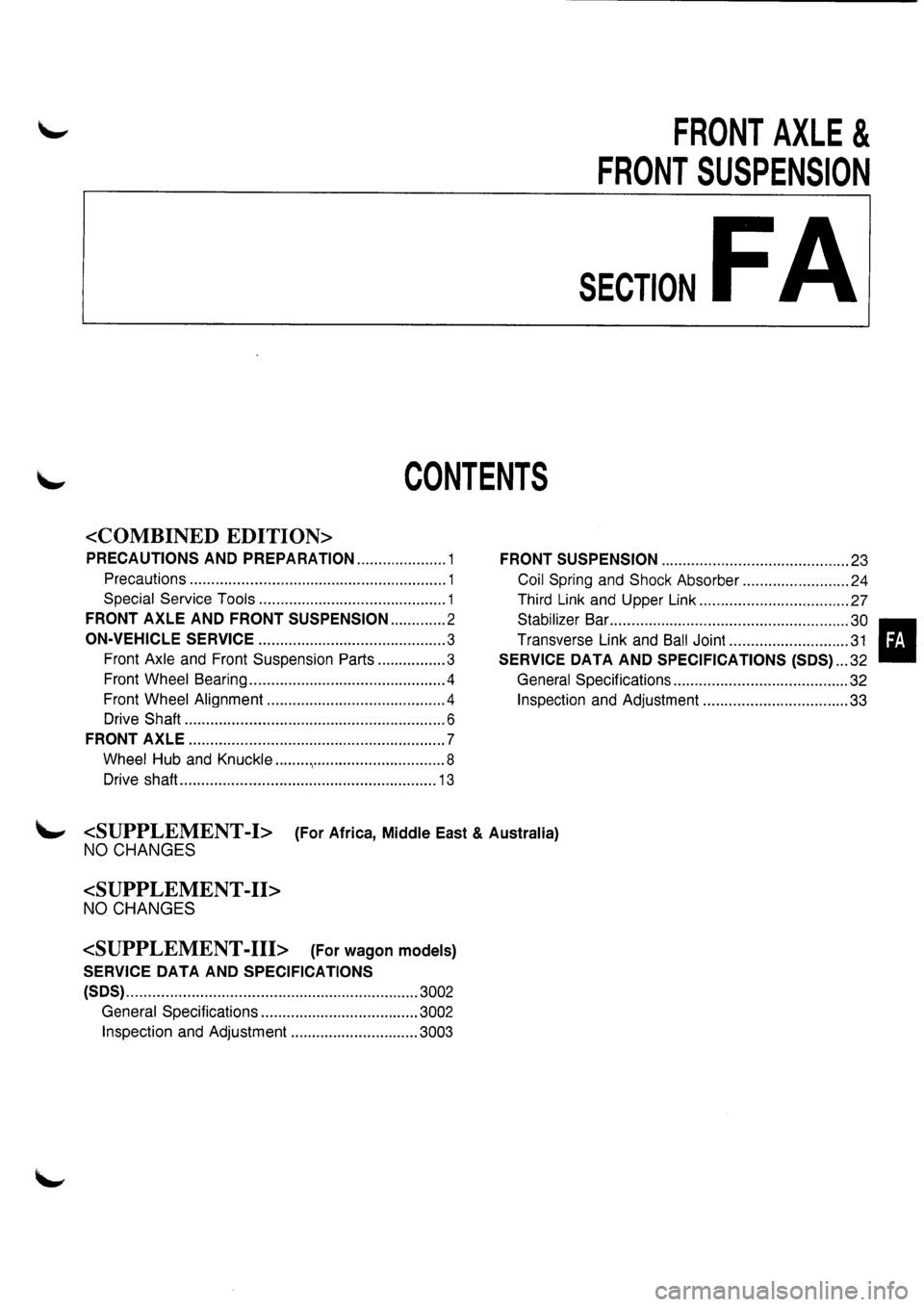 NISSAN PRIMERA 1998  Service Repair Manual 