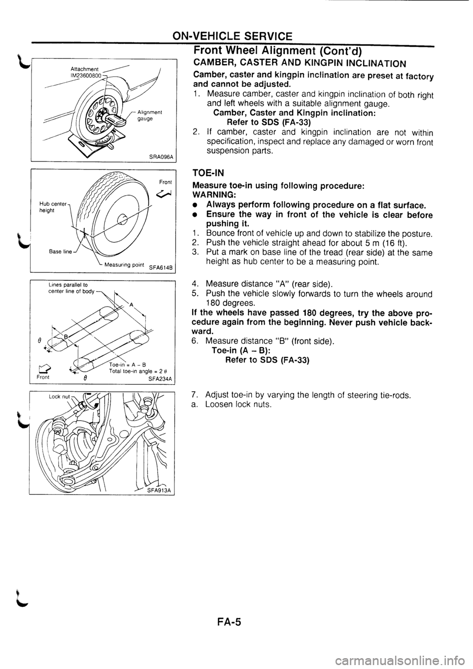 NISSAN PRIMERA 1998  Service Repair Manual 