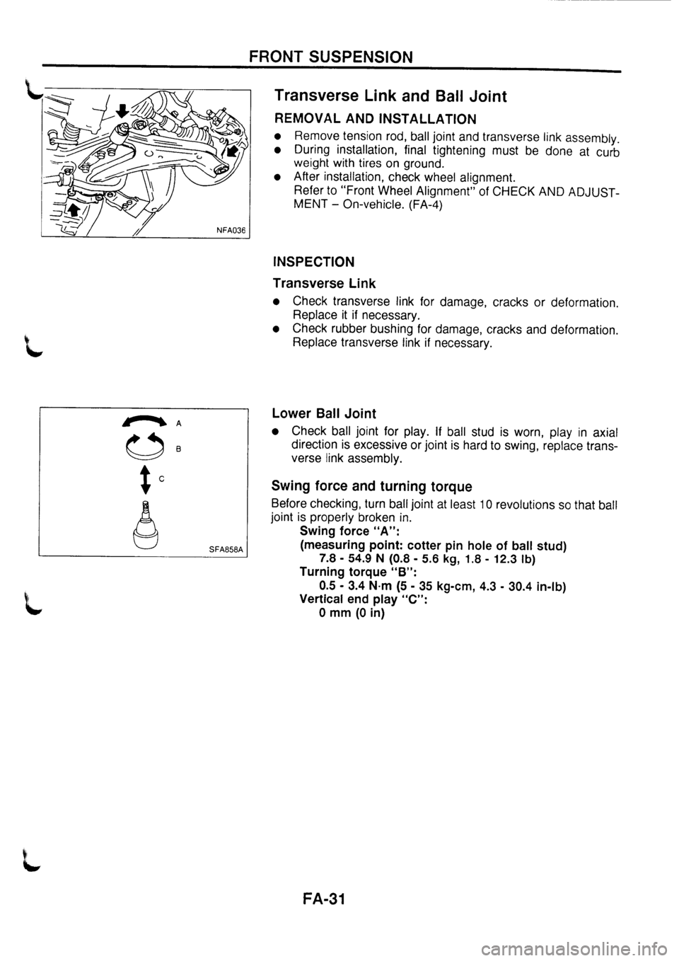 NISSAN PRIMERA 1998  Service Repair Manual 