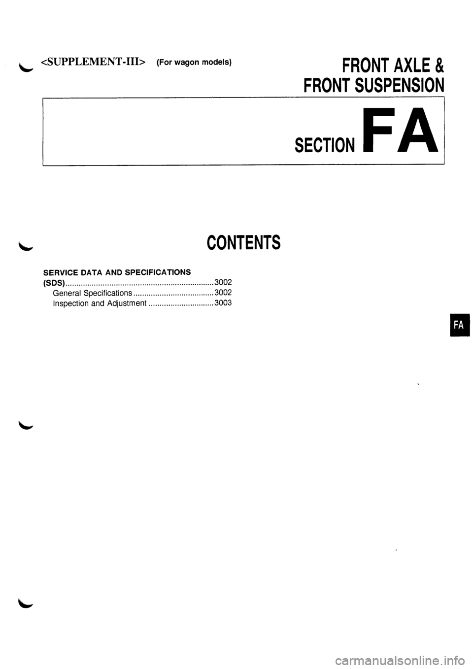 NISSAN PRIMERA 1998  Service Repair Manual 