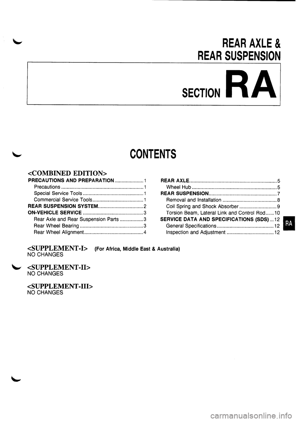 NISSAN PRIMERA 1998  Service Repair Manual 