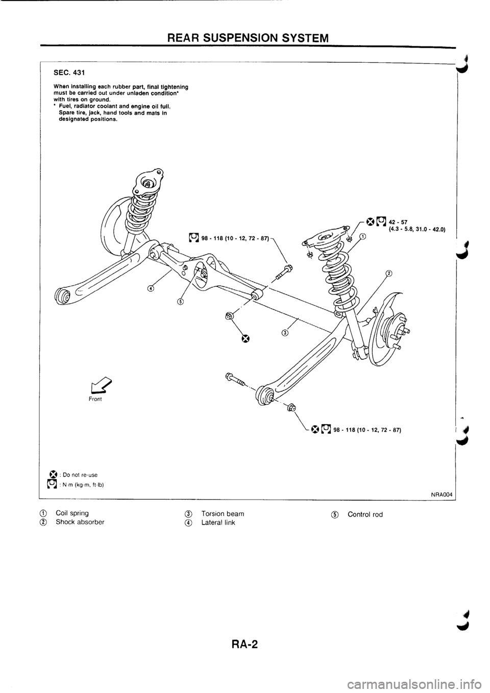NISSAN PRIMERA 1998  Service Repair Manual 